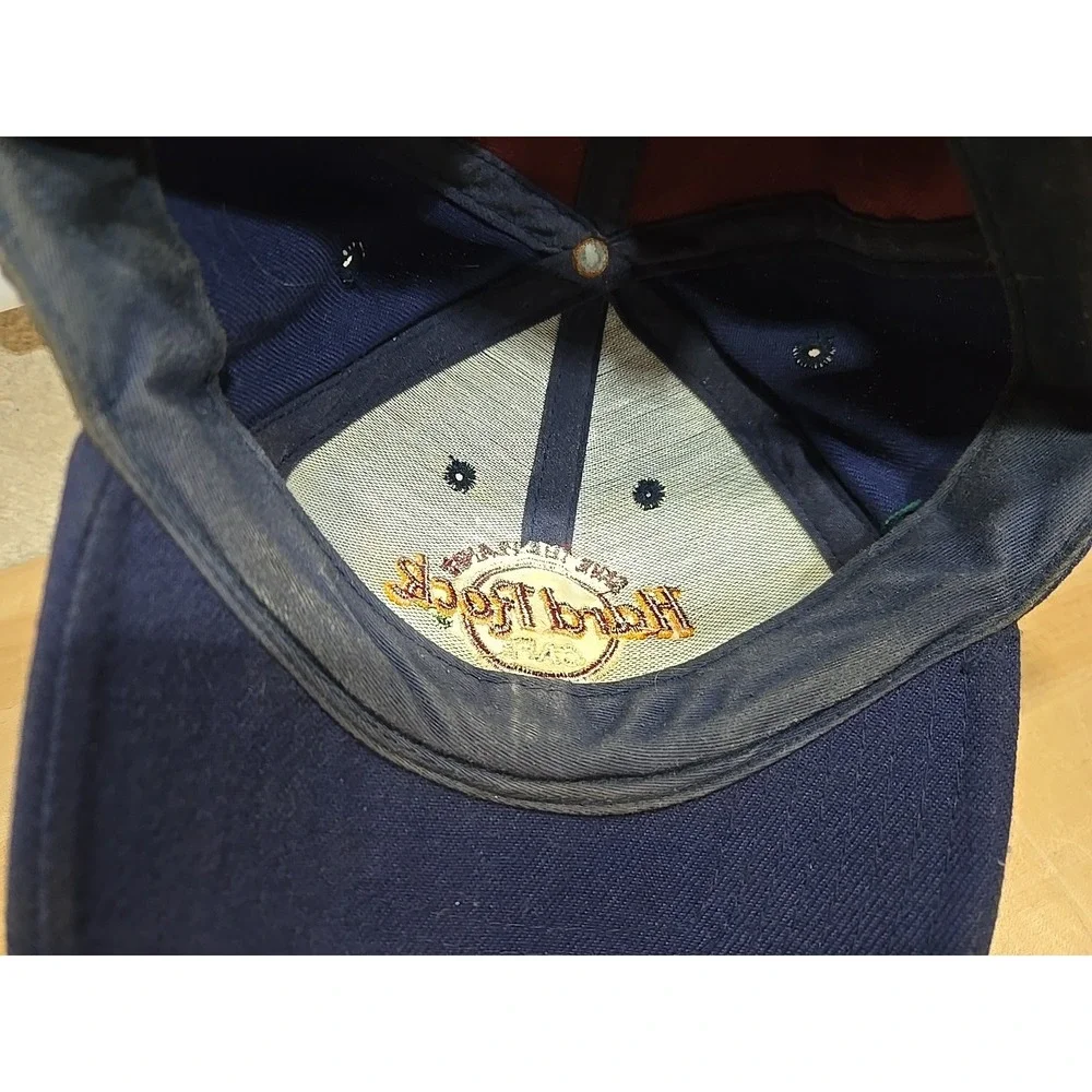 Vintage Hard Rock‎ Cafe London SnapBack Cap Hat Colorblock Faded Distressed 90s